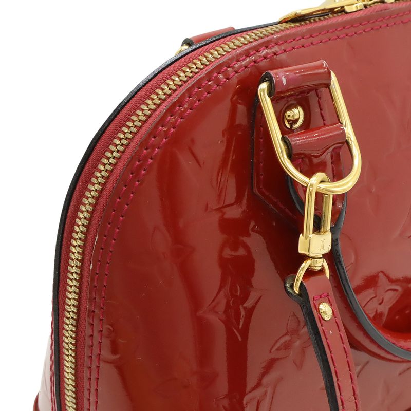 Louis Vuitton Monogram Vernis Alma BB Mini Bag 2-Way Rose Indien