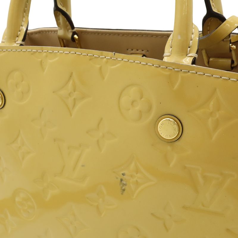 Louis Vuitton Monogram Vernis Montaigne BB 2-Way Shoulder Bag Patent Dune