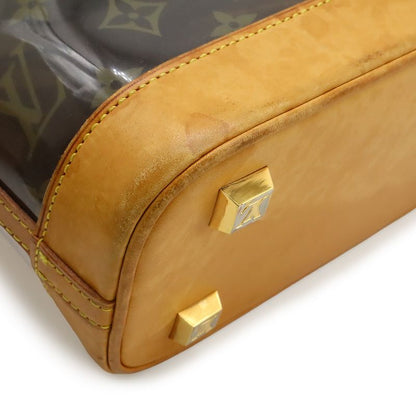 Louis Vuitton Monogram Vinyl Cover Amble PM Tote Shoulder Plastic Chain Clear Brown