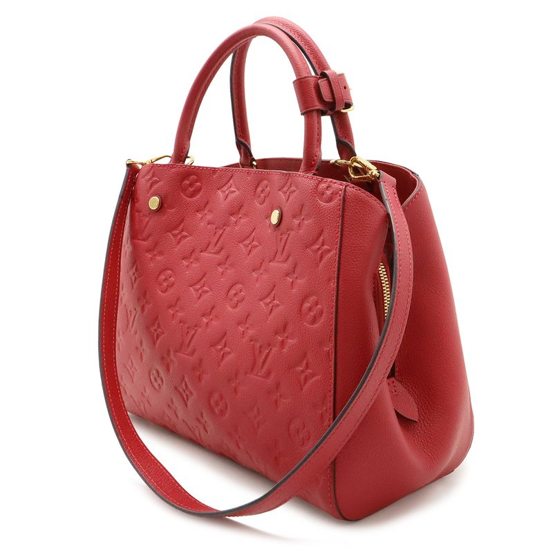 Louis Vuitton Monogram Empreinte Montaigne MM 2-Way Shoulder Bag Dahlia