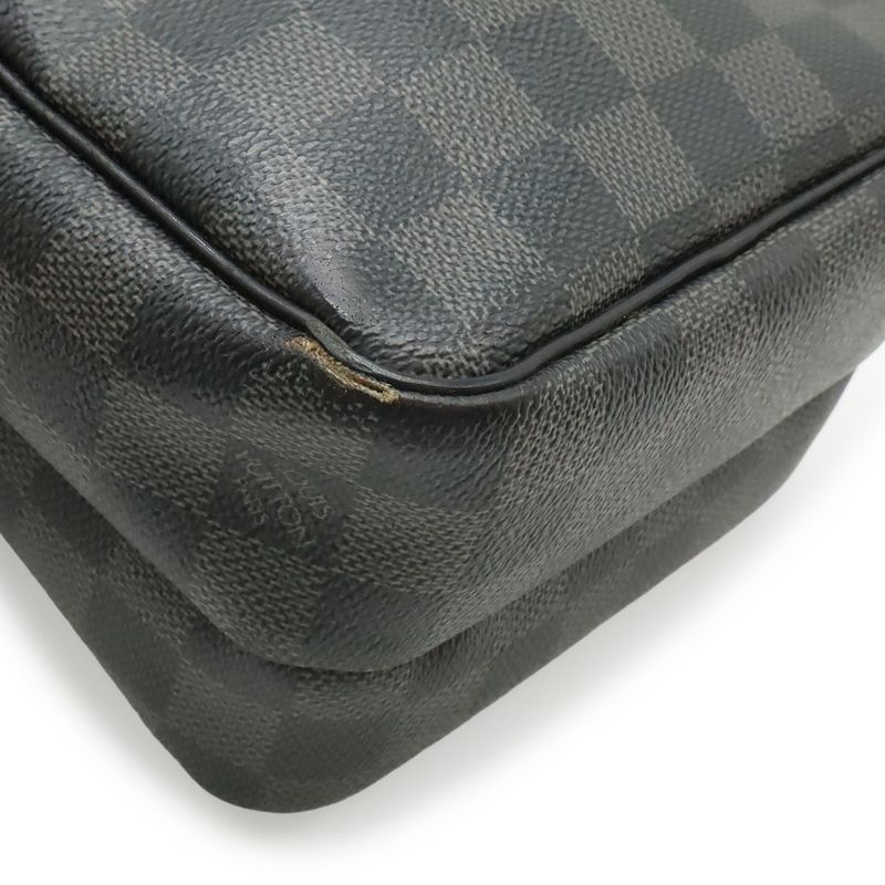 Louis Vuitton Damier Graphite Rem Shoulder Bag Black Gray