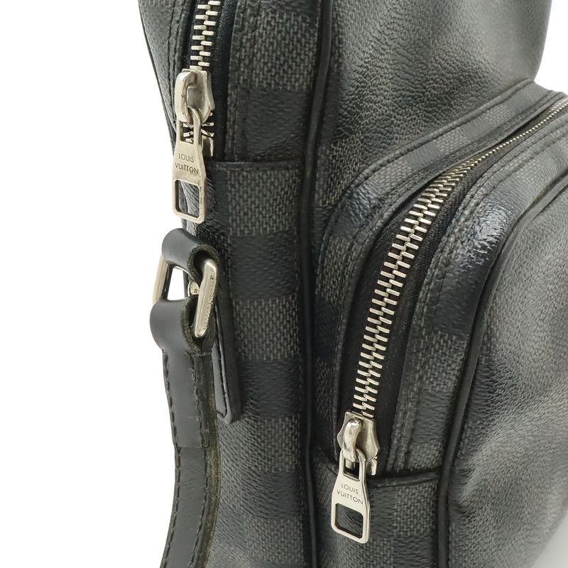 Louis Vuitton Damier Graphite Rem Shoulder Bag Black Gray