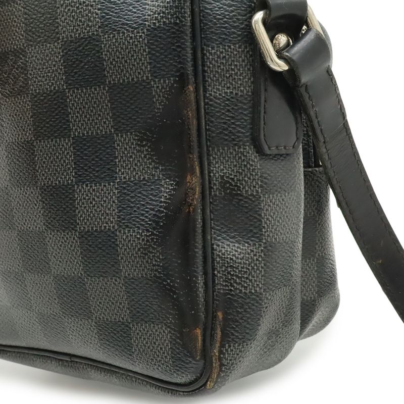 Louis Vuitton Damier Graphite Rem Shoulder Bag Black Gray