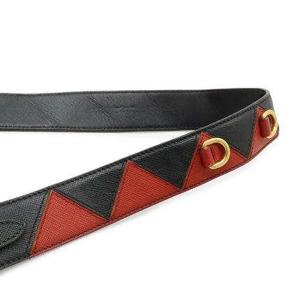 Prada Paradigm 2-Way Shoulder Bag Saffiano Leather Nero Black Fuoco Red