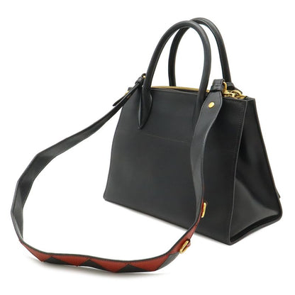 Prada Paradigm 2-Way Shoulder Bag Saffiano Leather Nero Black Fuoco Red