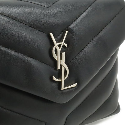Saint Laurent Paris YSL Monogram Lou Toy Shoulder Bag Leather Black
