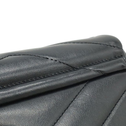 Saint Laurent Paris YSL Monogram Lou Toy Shoulder Bag Leather Black
