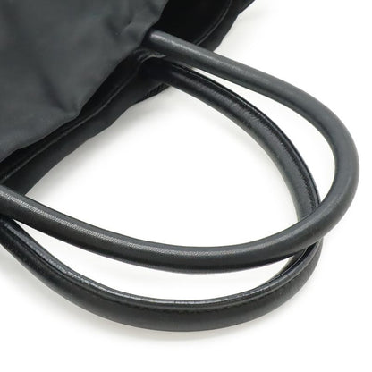 Prada Logo Jacquard Ribbon 2-Way Shoulder Bag Nylon Nero Black Gold