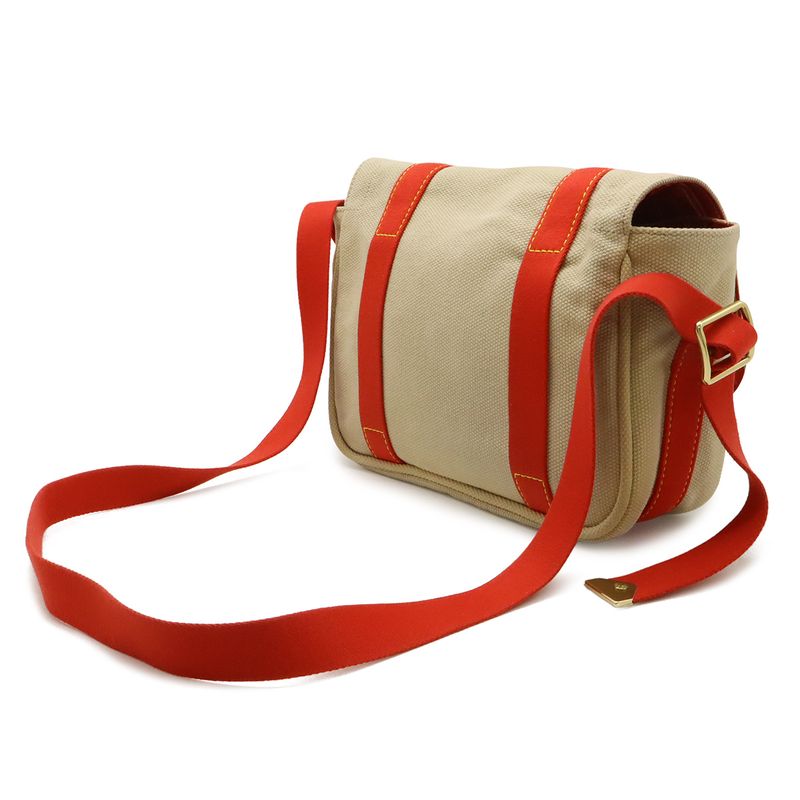 Louis Vuitton Antigua Besace PM Shoulder Bag Crossbody Canvas Beige Red
