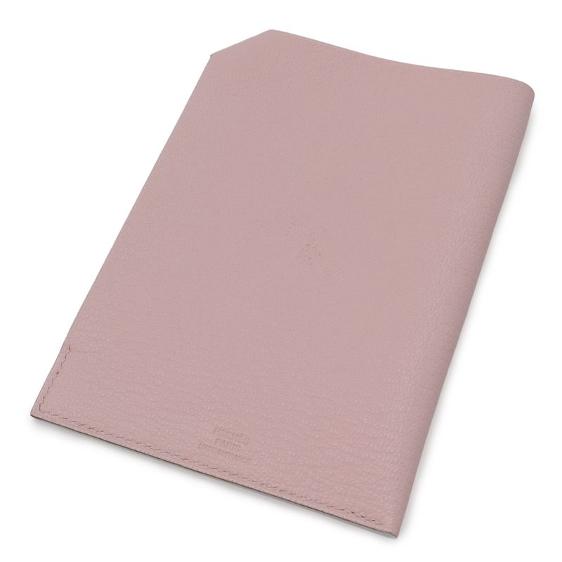 Hermes Tarmac PM Passport Case Cover Chevre Leather Rose Sakura