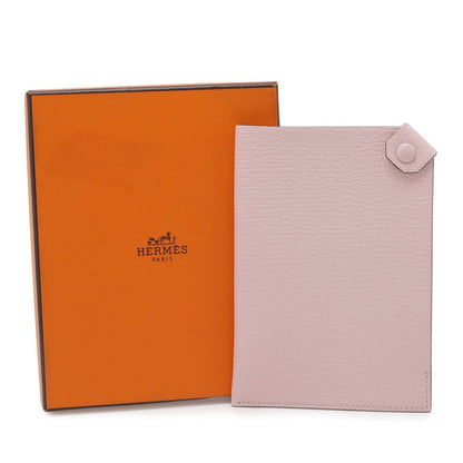 Hermes Tarmac PM Passport Case Cover Chevre Leather Rose Sakura