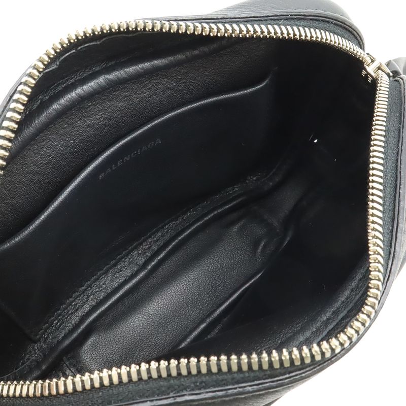 Balenciaga Everyday Camera Bag XS Pochette Crossbody Leather Black