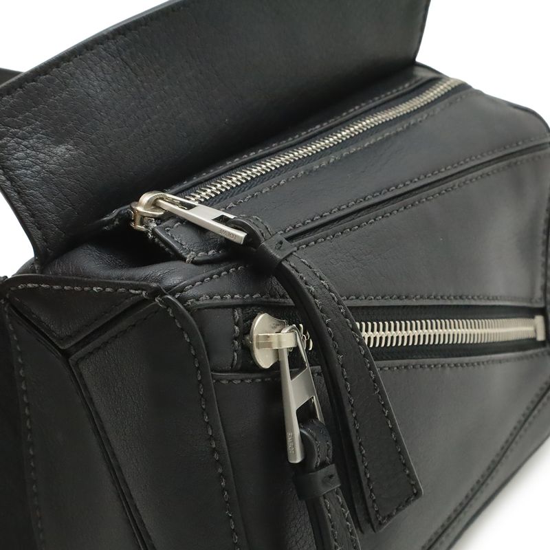 Loewe Puzzle Bum Bag Mini Leather Black
