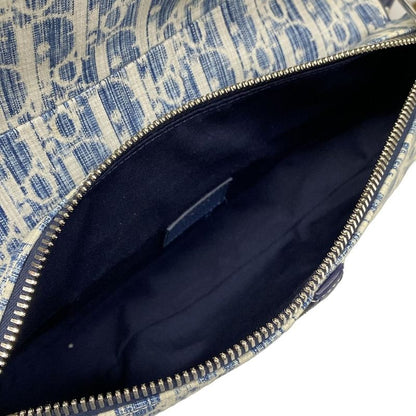 Dior Shoulder Bag Navy Leather X Ivory