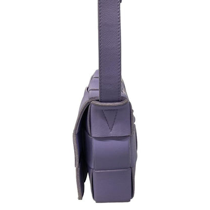 Bottega Veneta Shoulder Bag Cassette Purple Leather