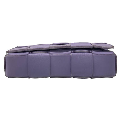 Bottega Veneta Shoulder Bag Cassette Purple Leather
