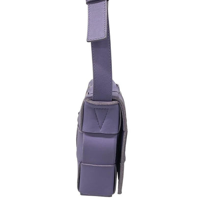 Bottega Veneta Shoulder Bag Cassette Purple Leather