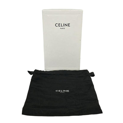 Celine Bifold Wallet Large Strap Gray Leather