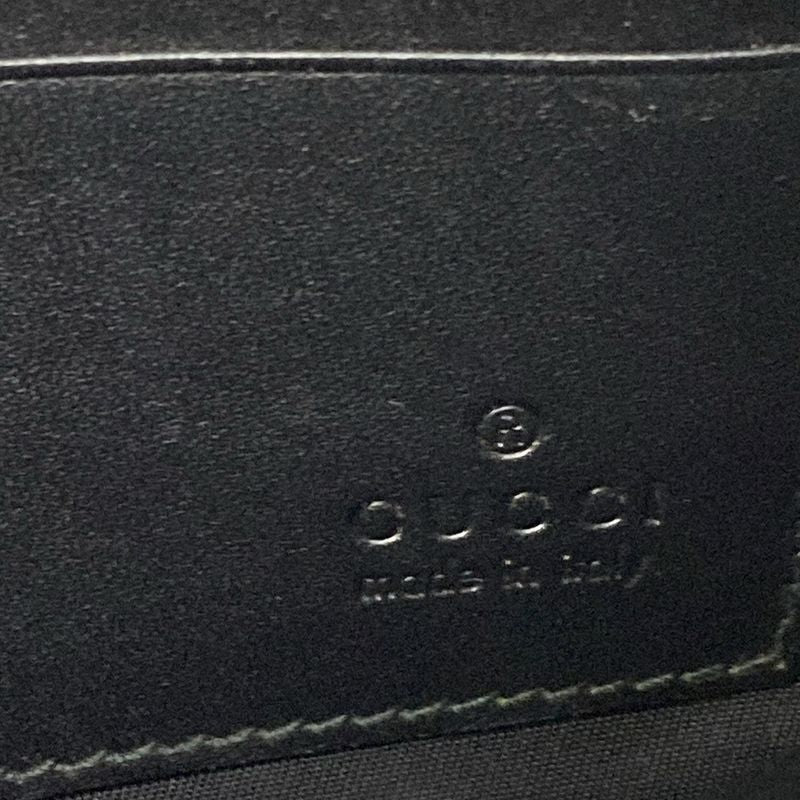 Gucci Clutch GG Carry On Beige Black Leather