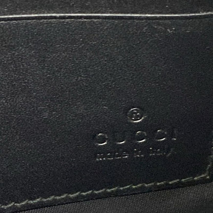 Gucci Clutch GG Carry On Beige Black Leather