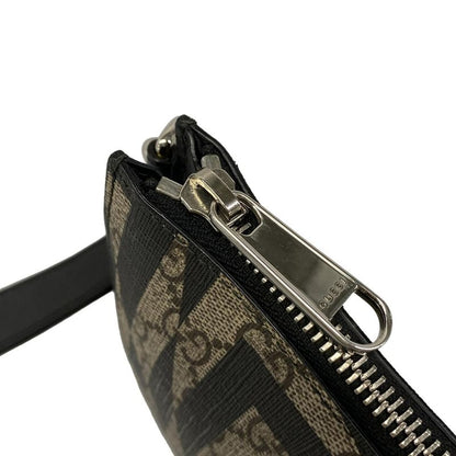 Gucci Clutch GG Carry On Beige Black Leather