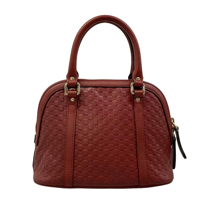 Gucci Handbag Micro Guccissima Red Leather