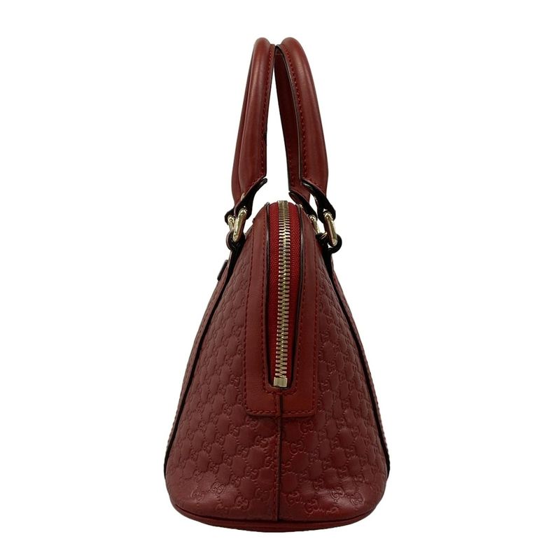 Gucci Handbag Micro Guccissima Red Leather