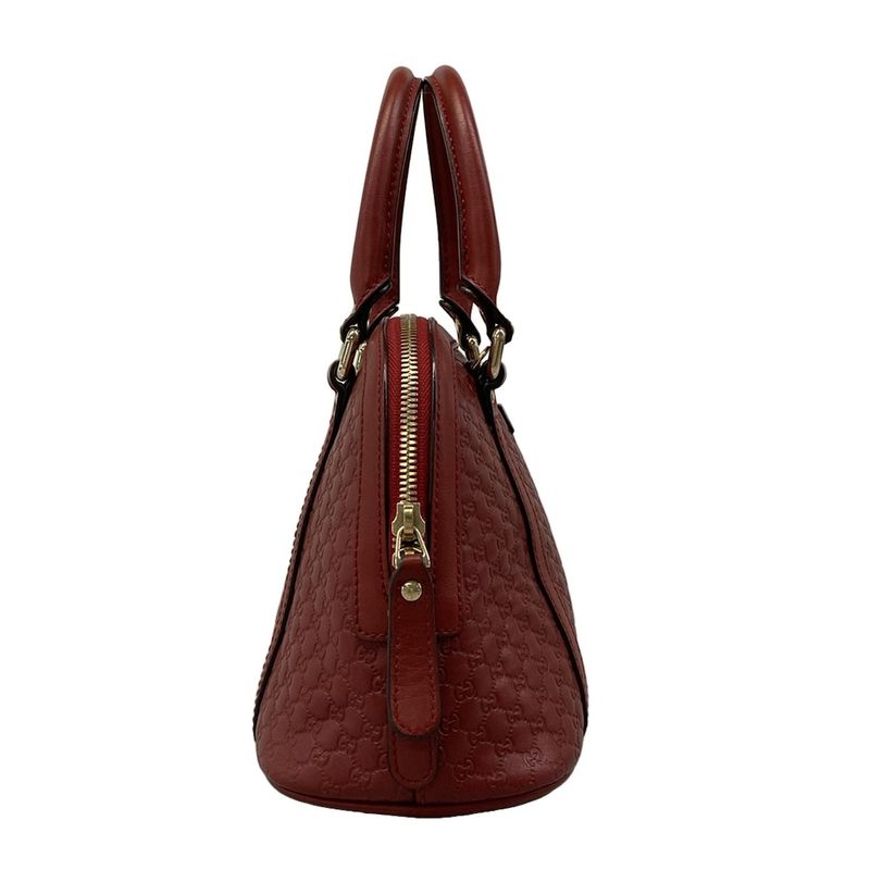 Gucci Handbag Micro Guccissima Red Leather