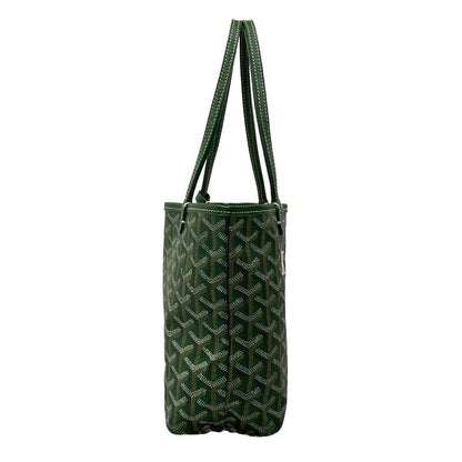 Goyard Tote Saint Louis Junior Green White Orange Markage with Initials