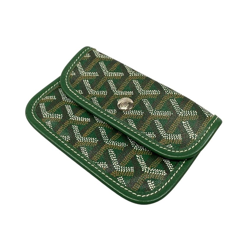 Goyard Tote Saint Louis Junior Green White Orange Markage with Initials