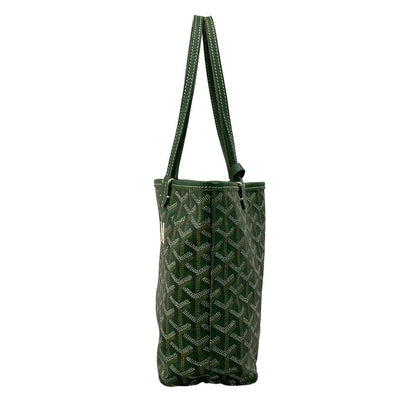Goyard Tote Saint Louis Junior Green White Orange Markage with Initials