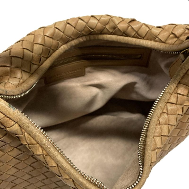 Bottega Veneta Handbag Intrecciato Brown Beige Leather