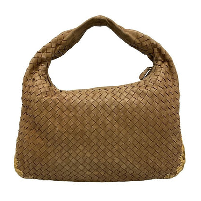Bottega Veneta Handbag Intrecciato Brown Beige Leather