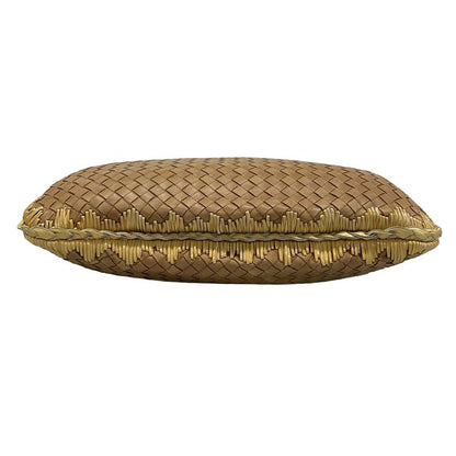 Bottega Veneta Handbag Intrecciato Brown Beige Leather