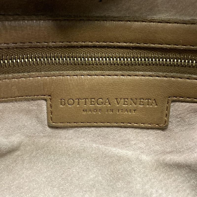 Bottega Veneta Handbag Intrecciato Brown Beige Leather