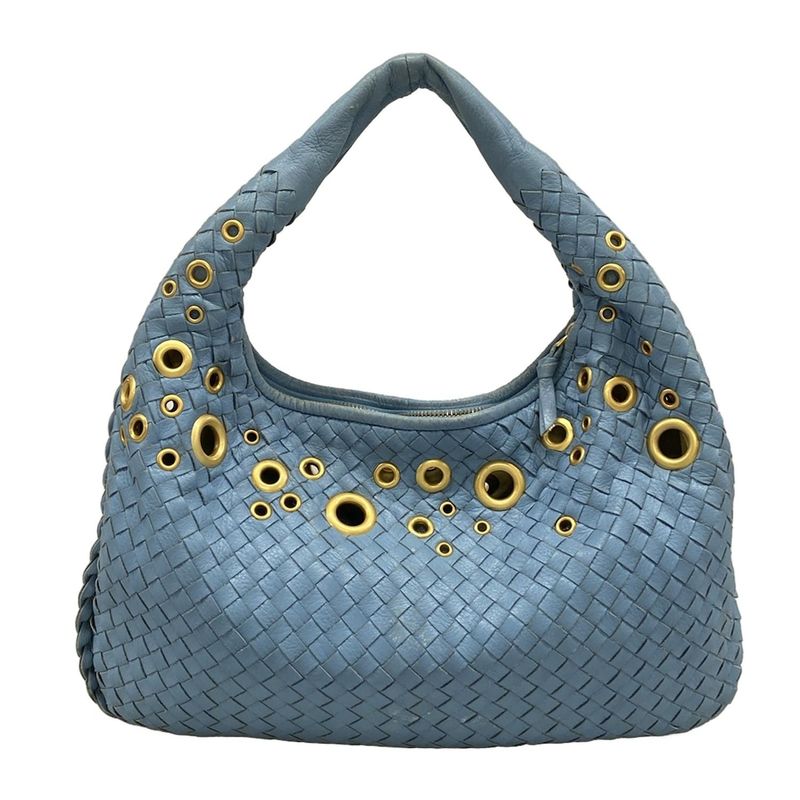 Bottega Veneta Handbag Bag Light Blue Eyelet Leather