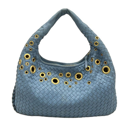 Bottega Veneta Handbag Bag Light Blue Eyelet Leather