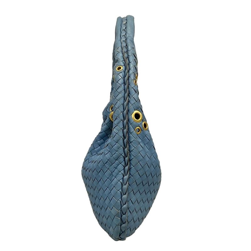 Bottega Veneta Handbag Bag Light Blue Eyelet Leather