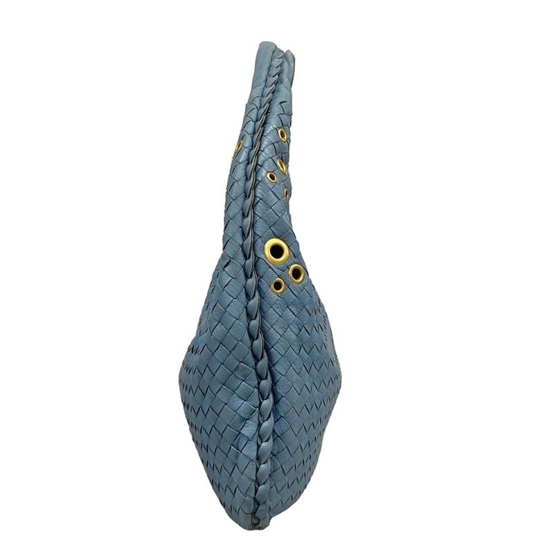 Bottega Veneta Handbag Bag Light Blue Eyelet Leather