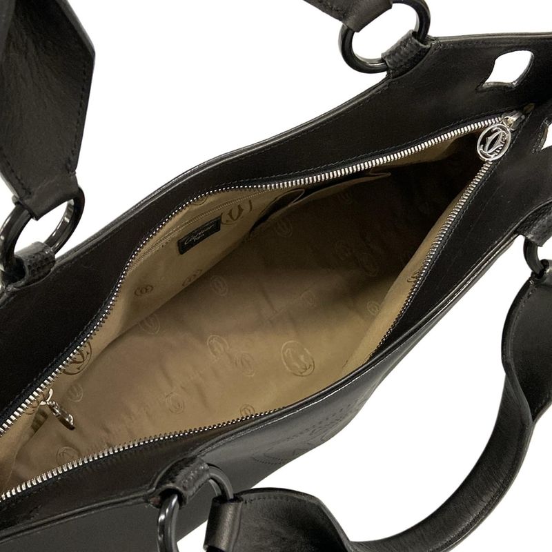 Cartier Handbag Marcello Black Leather