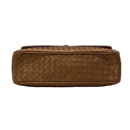 Bottega Veneta Handbag Intrecciato Bronze Leather