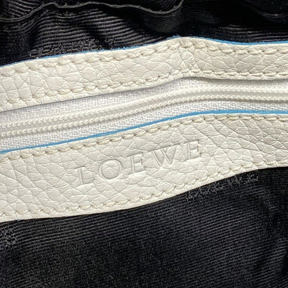 Loewe Handbag Senda White Black Leather