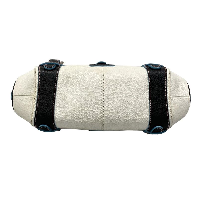 Loewe Handbag Senda White Black Leather