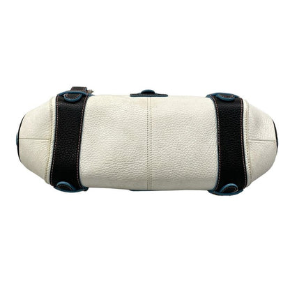 Loewe Handbag Senda White Black Leather
