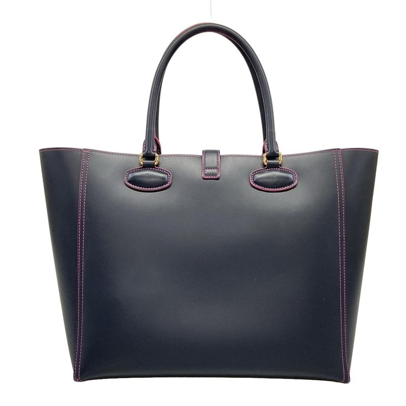 Loewe Tote Leo Navy Leather X Pink