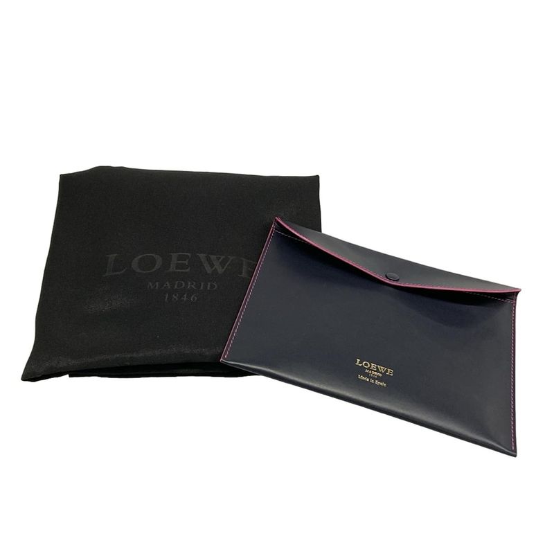 Loewe Tote Leo Navy Leather X Pink