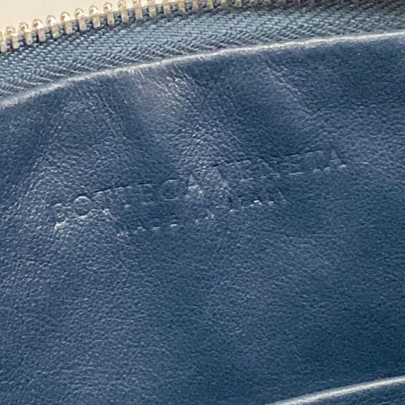 Bottega Veneta Clutch Intrecciato Navy Leather