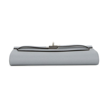 Hermes Kelly Wallet Long to Go Gris Perle Silver Epsom