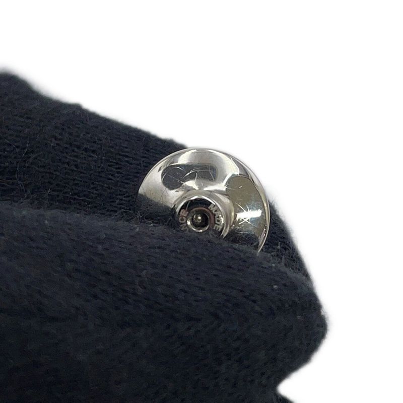 Hermes Brooch Cheval Brown Silver Metal