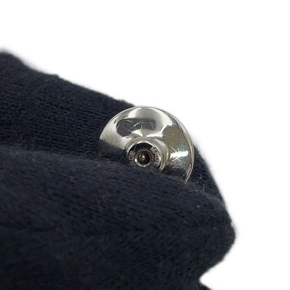 Hermes Brooch Cheval Brown Silver Metal